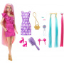 Barbie Fun & Fancy Hair Doll With Extra-Long Colorful Blonde Hair And Styling Accessories