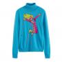 Blue Wool-Cashmere Ski Barbie Rollneck Sweater