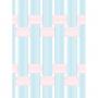 'Roman Holiday Woven' Wallpaper By Barbie™ - Baby Blue / Pink