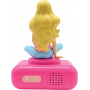 Lexibook, Barbie, Barbie Nightlight Alarm Clock, Luminous Character, Choice of 6 Alarms, 6 Sound Effects, Backlit LCD Screen, Snooze, Pink