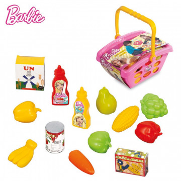 Barbie children's shopping basket with accessories