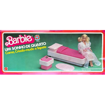 Barbie Um Sonho de Quarto - Cama, Criado-mudo e Tapete - Estrela