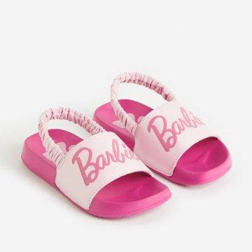 Bath slippers with printed motif