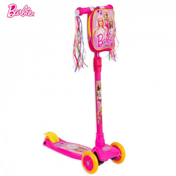 Barbie children's scooter with backpack