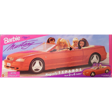 Mattel Barbie Mustang Convertible Magically Expands