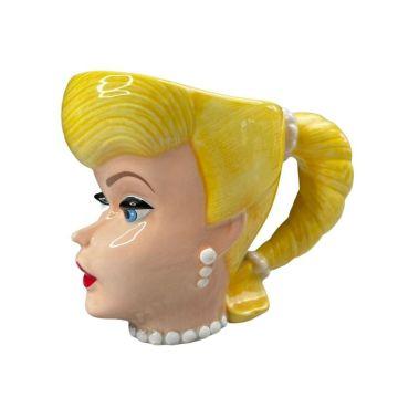 Enchanted Barbie 1960 Sculpted Barbie Mug with Love 1994 by Enesco