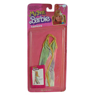 My First Barbie Fashions halter dress gold thread