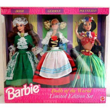 Barbie dolls of the world limited edition set Irish German and Polynesian