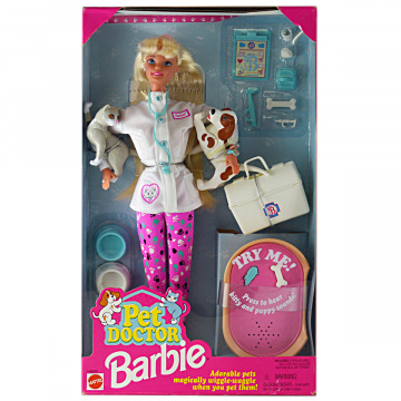 Pet Doctor Barbie Doll (blonde)