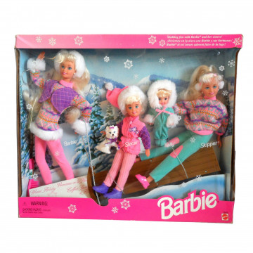 Winter Holiday Barbie and Sisters Gift Set