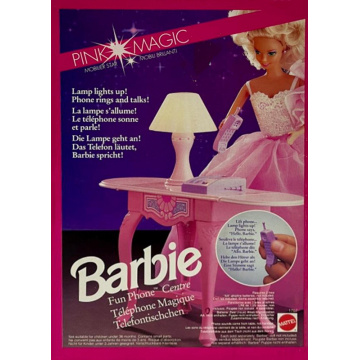 Barbie Phone Center Pink Magic Bright Furniture