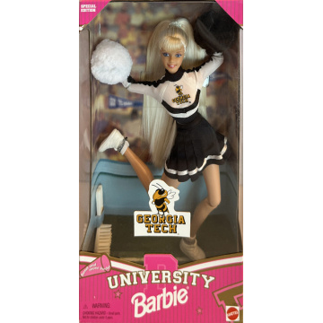 University Georgia Tech Cheerleader Barbie Doll