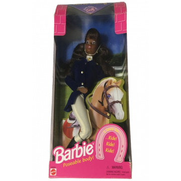 Horse Riding African American Barbie Doll - Barbie Riding Club New