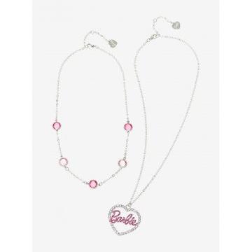 Barbie Heart Rhinestone Necklace Set