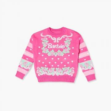 Girls Barbie Graphic Sweater (Kids)