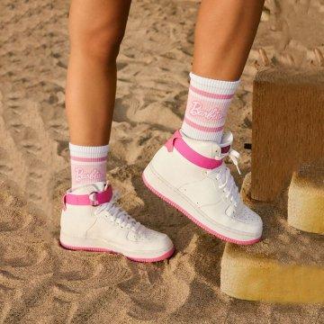 Barbie Varsity-Striped Crew Socks