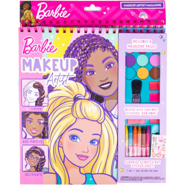 Horizon Group USA Barbie Makeup Artist Magazine, Create Your Own Hair & Makeup Looks Using 130+ Stencils, 180+ Stickers, Crayons, Pretend Makeup & More