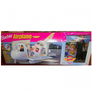 Barbie Airplane + Travelling Kelly & Tommy gift set Pack