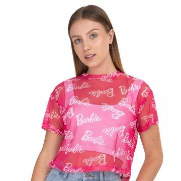Crop Mesh Barbie T-shirt