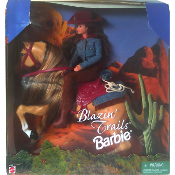 Blazin' Trails Barbie Doll with horse