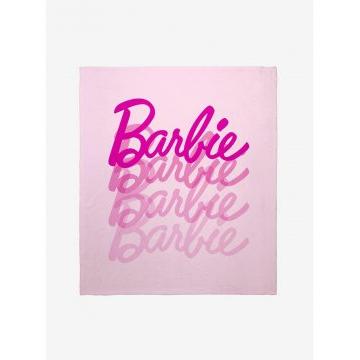 Barbie Logo Stacked Throw Blanket