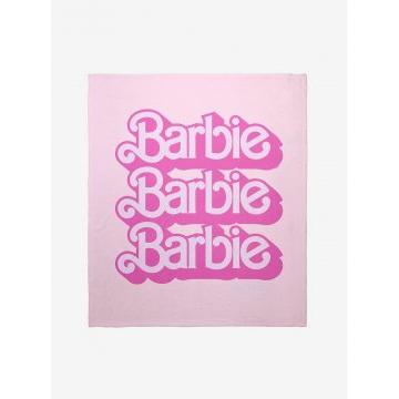  Barbie The Movie Barbie Logo Throw Blanket