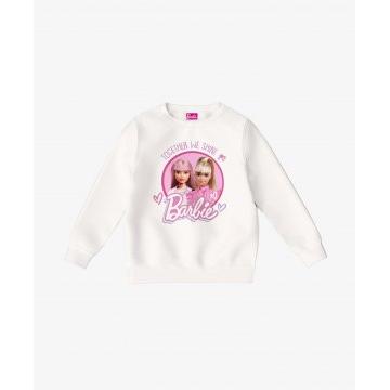 White Barbie sweatshirt for girl