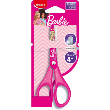 Maped - Barbie Scissors - Ergonomic Scissors - Round Tip Scissors - Official Barbie License