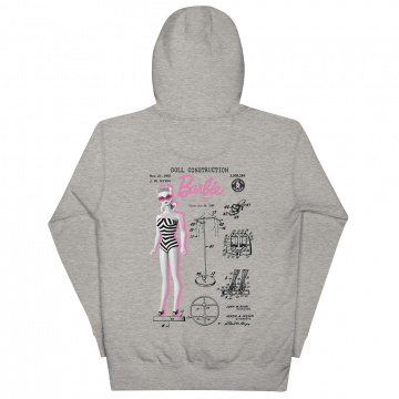 Barbie Doll Blueprint Grey Hoodie