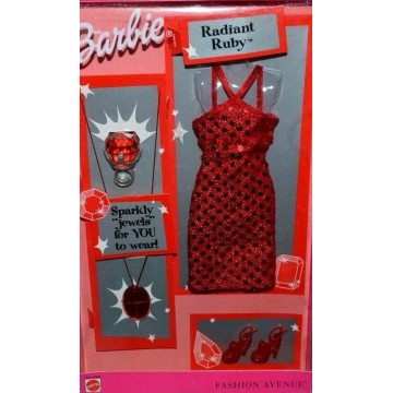 Barbie Radiant Ruby Jewel Sparkle Fashion Avenue™