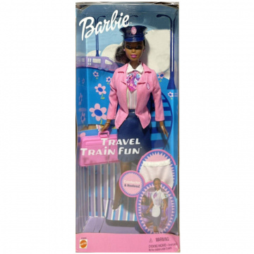 Barbie Travel Train Fun Doll African American