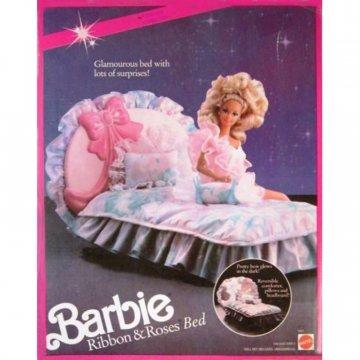 Barbie Pink Sparkles Ribbon and Roses Bed