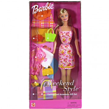 Barbie Weekend Style Doll Fashion and Accessory Gift Set