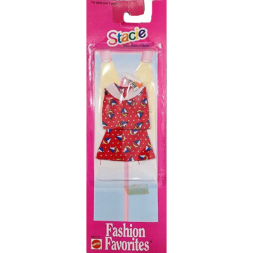 Barbie Stacie Favorite Fashions! Red dress with blue sail boats