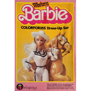 Western Barbie Colorforms Dress-Up Set