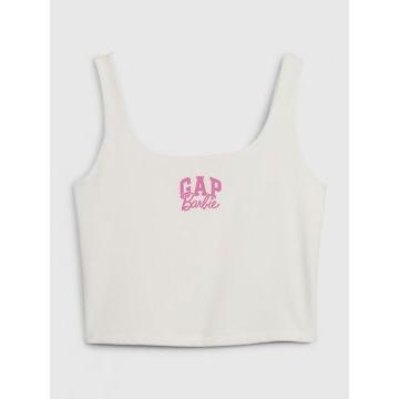 Adult Gap × Barbie™ Curvy Logo Crop Tank Top