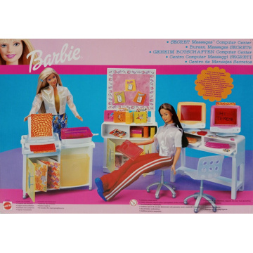  Barbie Secret Message Computer Center Playset