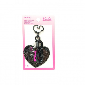 Barbie Heart Keychain - black