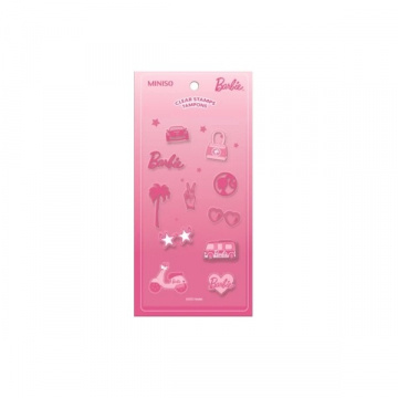 Barbie rubber stamp stickers