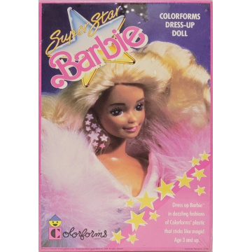 Superstar Barbie Colorforms Dress-Up Set