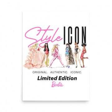 Barbie Style Icon White Poster