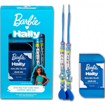 Barbie x Hally Temporary Hair Color for Kids | Blue Hair Dye | Barbie Hair Accessories for Women & Girls