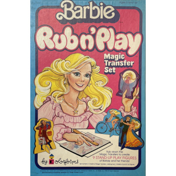 Barbie Colorforms Rub n' Play Magic Transfer Set