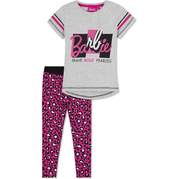 Barbie Girl's T-shirt and Leggings Set, Casual Girl's Clothing