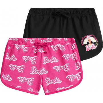 Barbie Girl's Shorts, 100% Cotton Shorts, Pack of 2 Shorts for Girls 3-14 Years