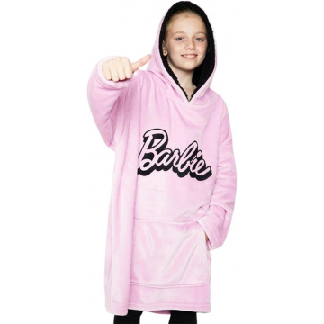 Barbie Sweatshirt Fleece Blanket Girl Hoodie Blanket