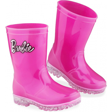 Barbie Girl's Rain Boots, Catiuscas Boots for Girls, Pink Rubber Boots