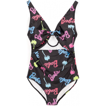 Barbie swimsuit with palm trees, for women, 1 piece
