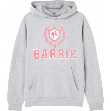 Barbie Collegiate Logo Hoodie Gray Marl for Women