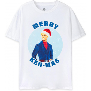 Barbie White Christmas T-shirt Merry Ken-mas Men